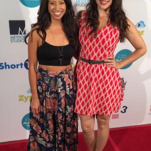 Helenna and co-star Madeline Merritt attend the world premiere of the experimental short film 