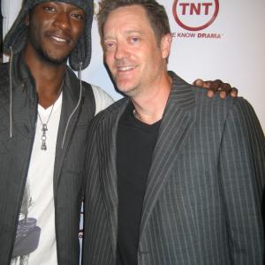 Leverage wrap party with Aldis Hodge and Kirk Bovill