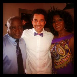 On set Trophy Wife with great actors Art Evans and Judy Pace-Flood.