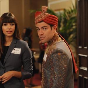 Still of Max Greenfield and Hannah Simone in New Girl (2011)