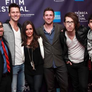 LR Producer Michael Karlin actor Sean Rogerson actress Ashleigh Gryzko producer Shawn Angelski and directors The Vicious Brothers attend the premiere of Grave Encounters during the 2011 Tribeca Film Festival at AMC Loews Vill