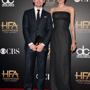 Angelina Jolie and Jack OConnell at event of Hollywood Film Awards 2014