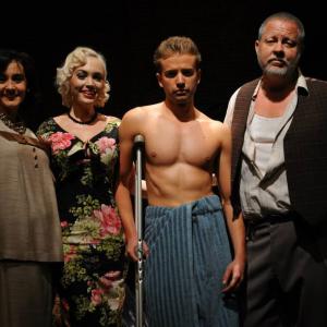 Gaby Eubank Emily E Low Anton Troy and John Lacy Cat on a Hot Tin Roof at The Actors Gang