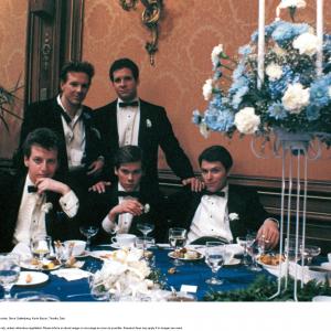 Still of Kevin Bacon Steve Guttenberg Mickey Rourke Tim Daly and Daniel Stern in Diner 1982
