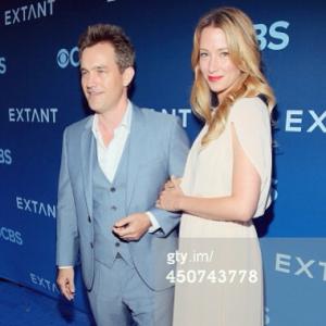 With husband Maury Sterling at Extant premiere