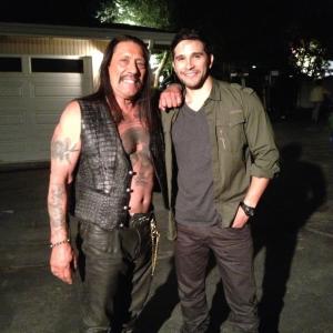 Actor Danny Trejo and David Carreno on the set of Miller Lite Commercial httpwwwimdbcomnamenm0001803?refnvsr1