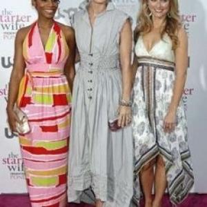 Anika Noni-Rose, Debra Messing and Trilby Glover at the Starter Wife Premiere.