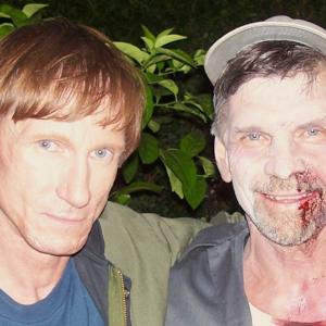 As McSwain the illfated groundskeeper of the Corwin House with Bill Oberst Jr as Sheriff Wayne Downs in the Asylum Prod  A Haunting In Salem from Dir Shane Van Dyke 