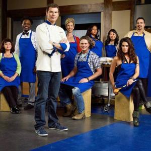 Tiffany Michelle alongside Bobby Flay on season 3 of Food Networks Worst Cooks in America