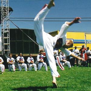 Michael M. Foster, Butterfly Kick, Ernie Reyes World Action Team Demo, back in the day...foundations of a Stunt Performer