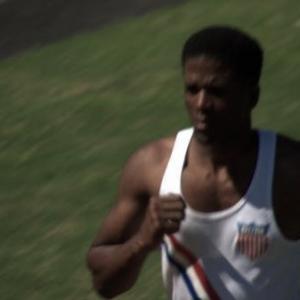 Productions still from the set of STRIDES, The Jesse Owens Story