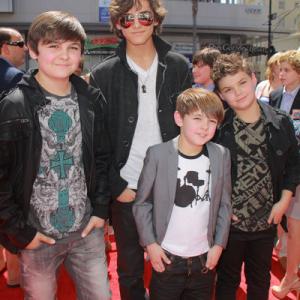 Max Charles, Logan Charles, Brock Charles, Mason Charles at the World Premiere Red Carpet event of The Three Stooges