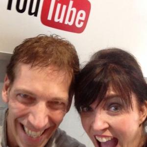 With actor and cocreator Carolyn Meyer at YouTube Space LA 11114 after filming our first episode of Caroline the Job Hunter