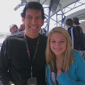 With daughter Sammy at one of Level 5 Motorsports' races during filming of 