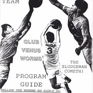 Cover featuring Scott The Sludgeman McLean of the free program guide for my mockumentary Eugenes Worst Team