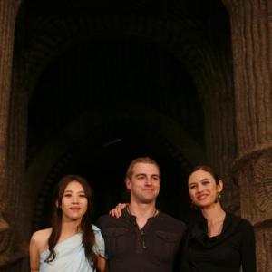 Shi Yanfei, Steve Polites and Olga Kurylenko at Empires of the Deep Press Conference