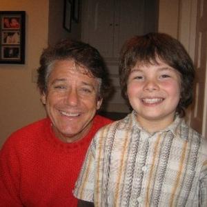 Anson Williams and Noah on the set of 
