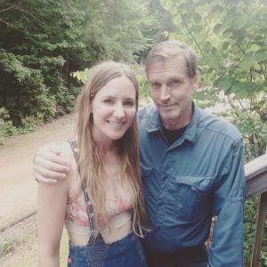 Jessica with Bill Moseley on the set of Dark Roads, '79. May 2015
