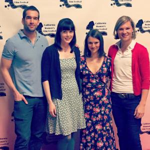 At the screening of First Shift Back at the 2015 California Womens Film Festival with some of the Eleven Hundred to Lubbock cast  Tom Berklund Chantelle James and Craig Partamian