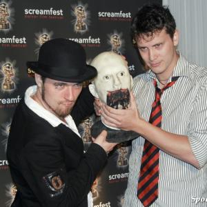 Screamfest Horror Film Festival Black Carpet closing night awards with Ryan Harris after the Los Angeles Premier of Finale