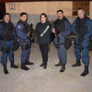 Patricia Homan Davila and SWAT4HIRE SWAT Operators as CTU on location filming 24 with Kiefer Sutherland Tactical Casting provided by Patricia Homan Davila Casting Director at SWAT4HIRE swat4hire