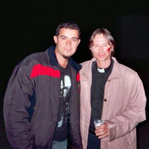 Shero Rauf as an Assistant Director with Robert Carlyle on the set of the movie The Tournament