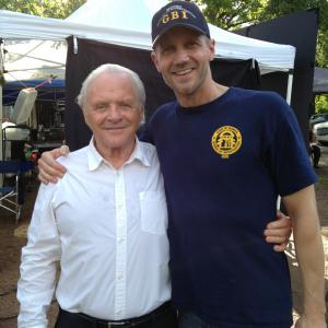 Sir Anthony Hopkins and I on the set of SOLACE.