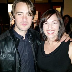 Dona Wood with Vincent Piazza after screening of The Wannabe Calabasas Film Festival (2015)