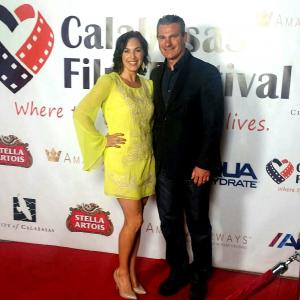Dona Wood with Stefano Montani attends Opening Night Private Screening of Black Mass Calabasas Film Festival 2015