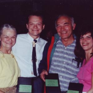Mom Dad and sister Nancy at the premiere of The Christmas Cowboy in 1991