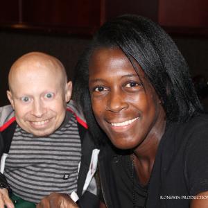 With Verne Troyer.