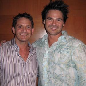 Singer/Songwriter (98 Degrees) Jeff Timmons and actor Chris Winters attending a benefit event