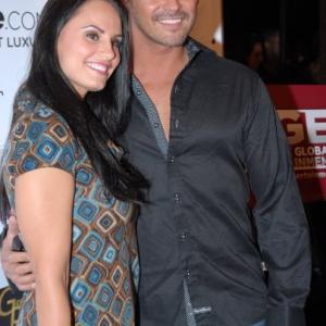 Chris Winters and Kristen DeLuca at a red carpet event