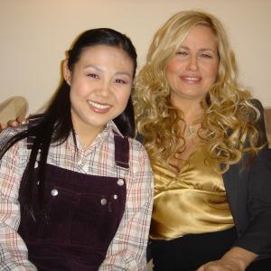 One the set of JOEY: behind the scenes with Jennifer Coolidge.