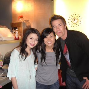 in the green room of iCarly with Jerry Trainer