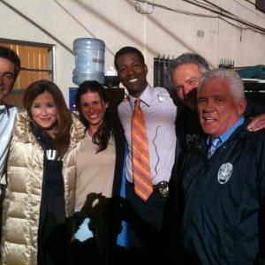 With Jon Tenney, Mary McDonnell, Corey Reynolds, Tony Denison & G.W. Bailey on the set of The Closer