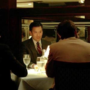 Still of Scott Takeda Lee Pace Scoot McNairy and Han Soto in HALT AND CATCH FIRE 2014
