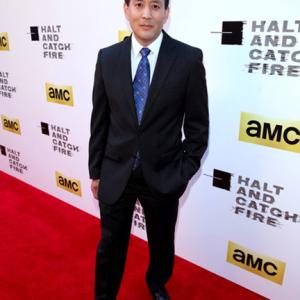Scott Takeda walks the red carpet for the Los Angeles premier of the new AMC series HALT AND CATCH FIRE. Takeda guest stars in episode five.