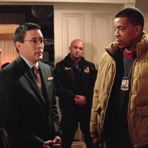 Still of Reggie Lee, Scott Takeda, Russell Hornsby, and David Giuntoli in Grimm and Cry Havoc