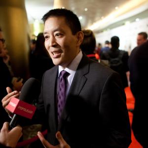 Scott Takeda answers questions at the red carpet premier of DALLAS BUYERS CLUB at the 2013 Toronto International Film Festival