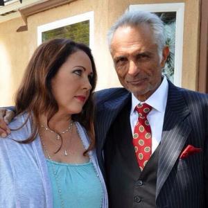 Suzanne Sumner Ferry on the set of TV series Sangre Negra with onscreen husband Robert Miano. Www.sangrenegratheseries