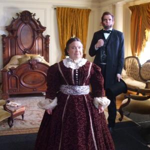 Kelly Keaton as Mary Todd Lincoln and Tim Simmons as Abe Lincoln for GEICO Honest Abe commercial