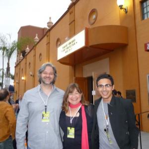 Rob Williams, Kelly Keaton and Adamo Ruggiero at MAKE THE YULETIDE GAY's U.S premiere at FilmOut San Diego May 2009.