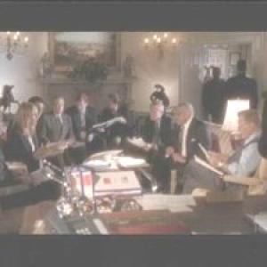 Steve sitting on couch second from the left of Martin Sheen on episode 8 season 6 of The West Wing.