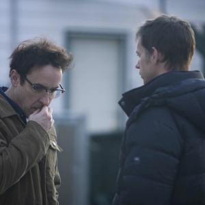John Cusack and Scott Walker on the set of The Frozen Ground.