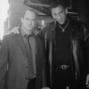 With awesome actor Chris Meloni after filming my scene with him and Mariska Hargrity on Law and OrderSVU