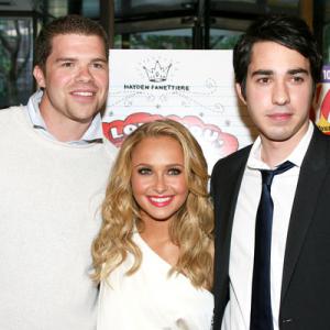 From left (Josh Emerson, Hayden Panettiere, Jack Carpenter) at the 