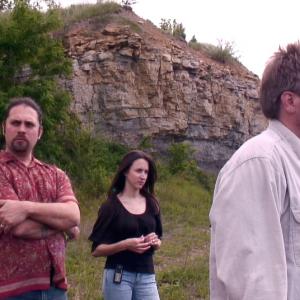 Shane Sooter, Cassandra Arza Pelan, and Kevin Bryan scout a quarry in Louisville, KY, for The Easter Experience.