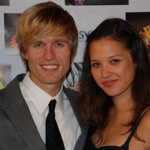 Nate Golon and Kimberly Legg at the Urban Tiger Premiere for 