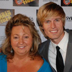 Nate Golon and Michelle Danner at the Urban Tiger premiere for 